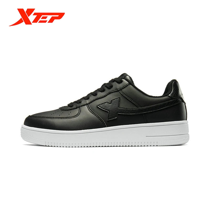 Unisex White Lace-Up Skate-Style Sneakers — product view