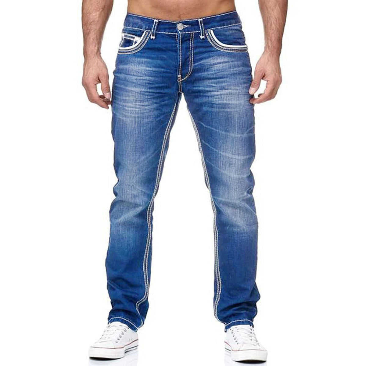 Men's Loose Fit Stretch Denim Jeans - Summer Weight — product view
