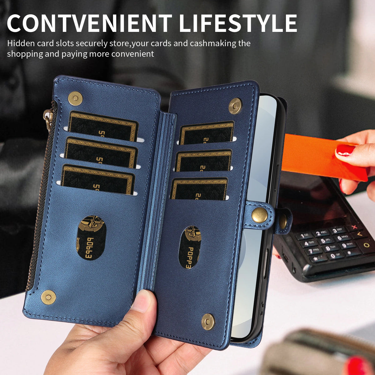 Crossbody Wallet Phone Case with Coin Pocket for Samsung Galaxy A52s 5G, A53 5G, A54, A55, A41, A50, A51 4G, A52 5G, A34, A35, A36, A37, A31, A32 5G, A32 4G, A33 5G, A07, A10, A12, A13 4G, A04, A05, A05s, A06, A72, A73 5G, A02, A03 Core & More Models