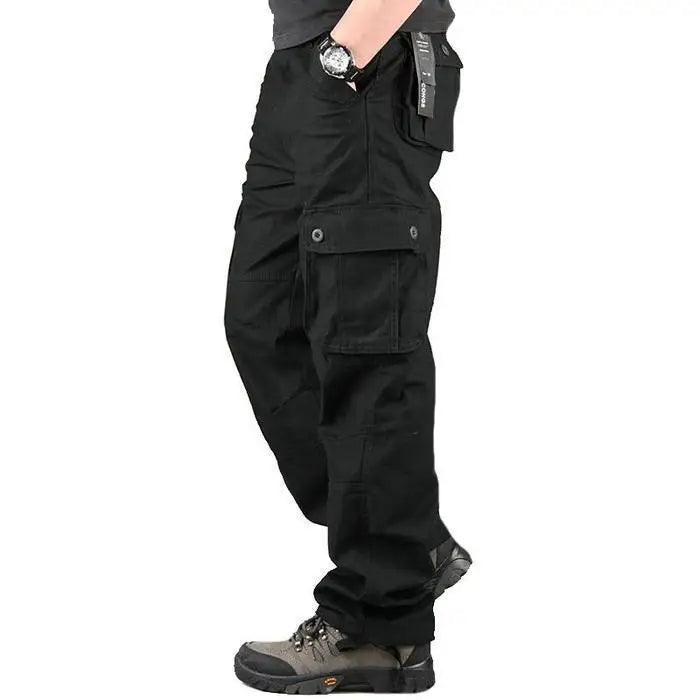 Men's Tactical Cargo Pants - Multi-Pocket Cotton Camouflage for Work & Outdoor Wear — product view