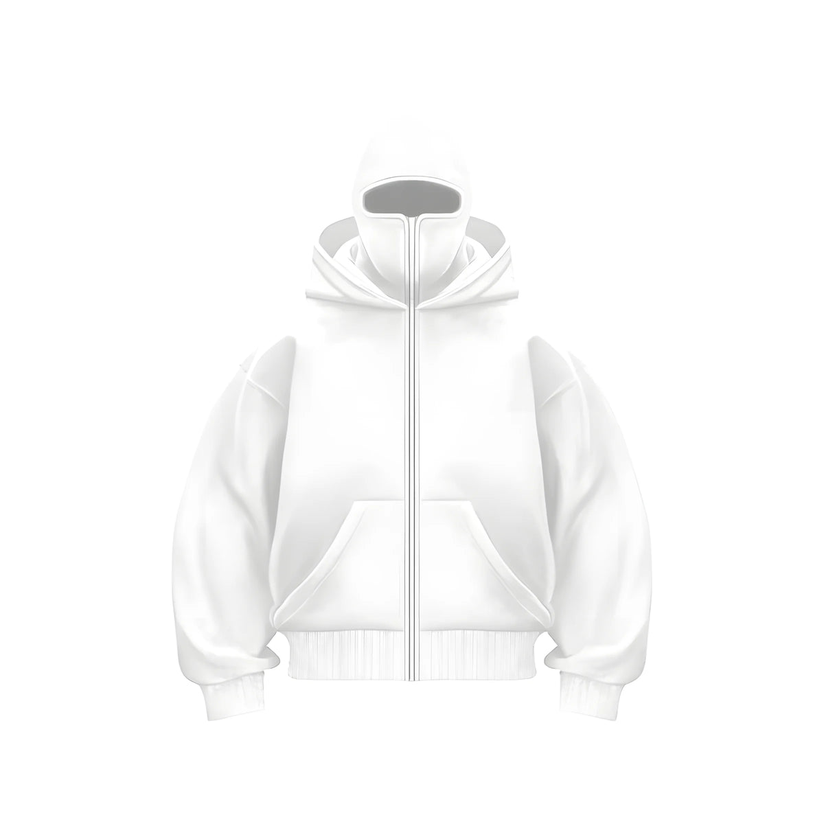 Men's Graphic Print Zip-Up Casual Hoodie