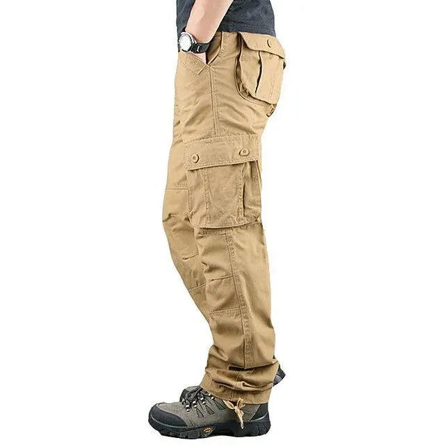 Men's Tactical Cargo Pants - Multi-Pocket Cotton Camouflage for Work & Outdoor Wear — product view