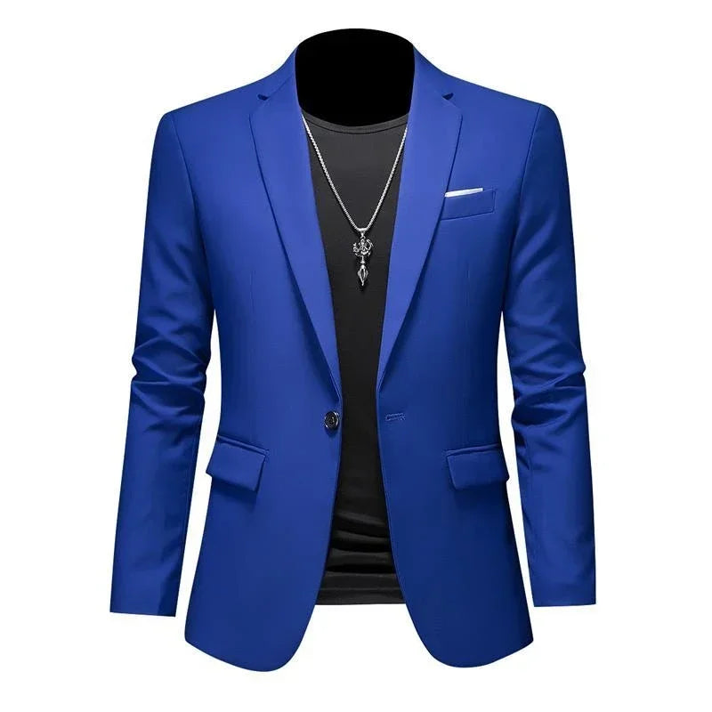 Men's Solid-Colour Business Blazer