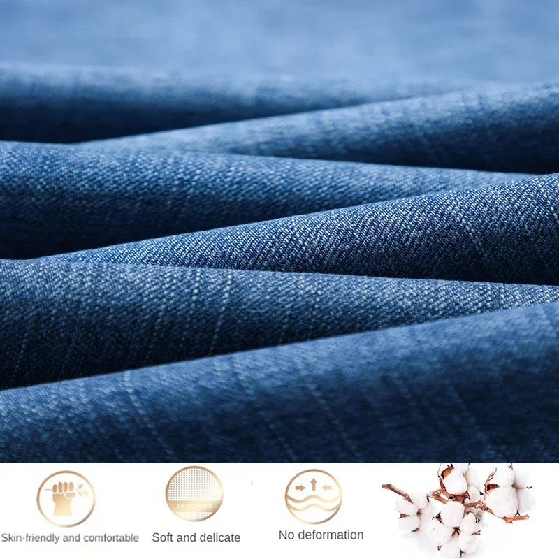 Men's Gray Regular Fit Stretch Denim Jeans — product view