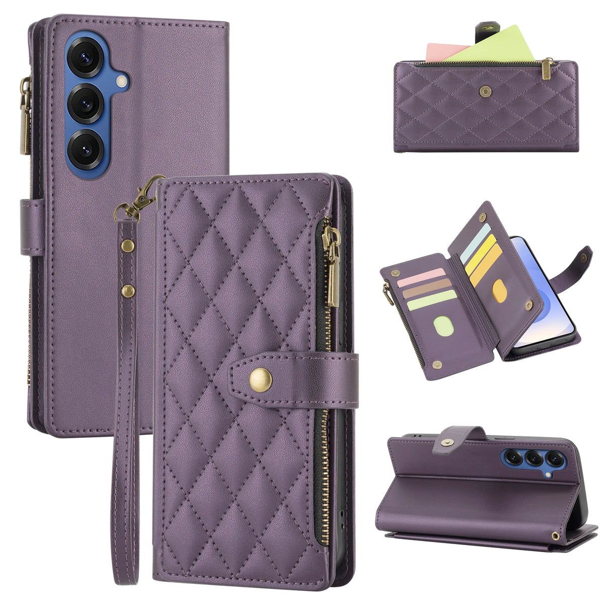 Geometric Flip Wallet Phone Case for Samsung Galaxy S25+, S26+, S25 Edge, S25 Ultra, S26 Ultra, S25 FE, S26, S26 Edge, S23+, S24, S23 FE, S23 Ultra, S24+, S25, S24 FE, S24 Ultra, S21 Ultra 5G, S21+ 5G, S21, S21 FE 5G, S22+ 5G, S23 & More Models