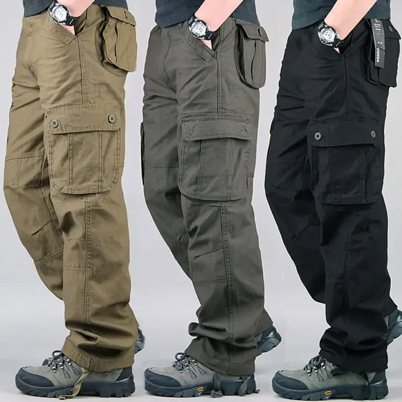 Men's Tactical Cargo Pants - Cotton Camouflage for Work & Outdoor Wear — product view