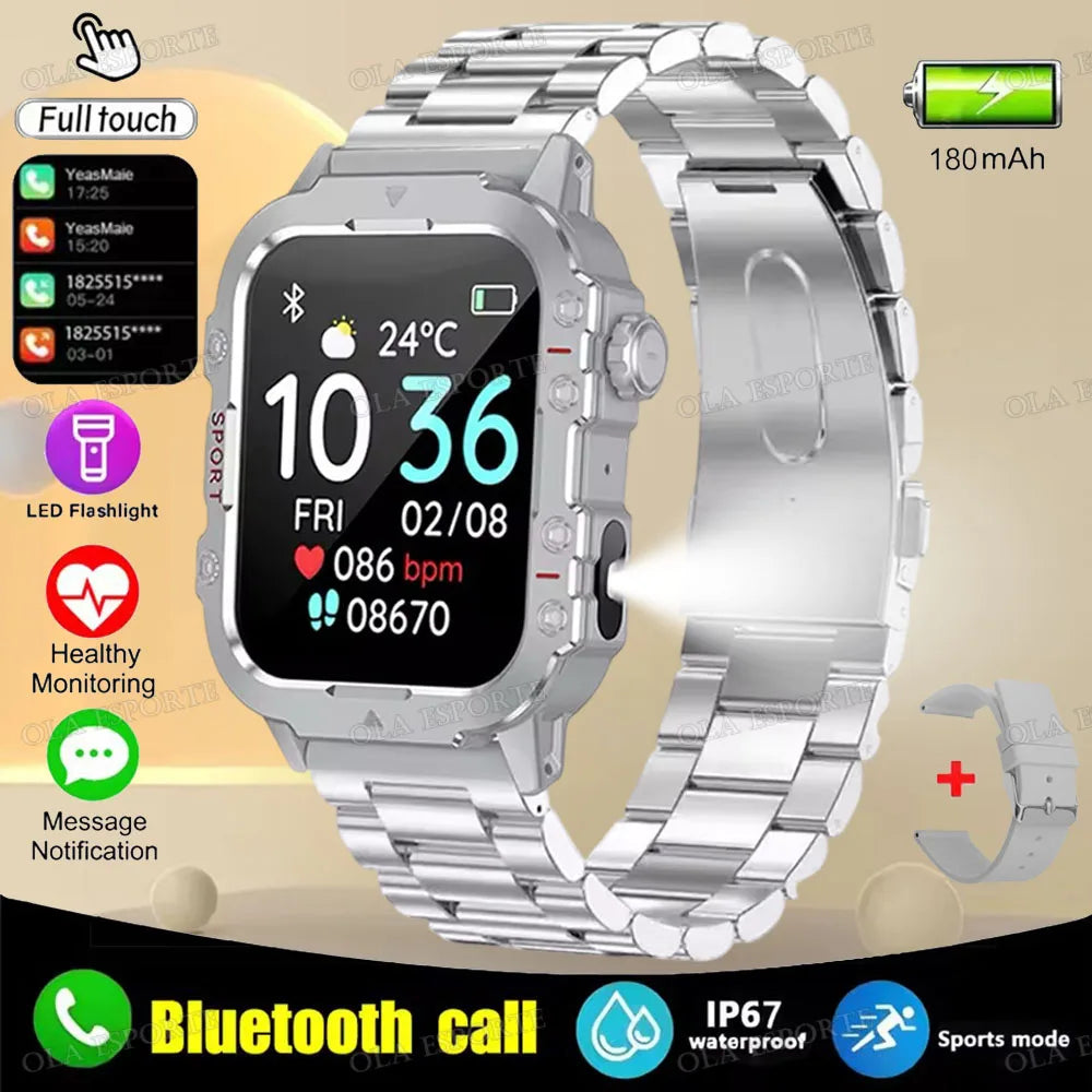 Outdoor 1.44-Inch Calling Smartwatch with Flashlight
