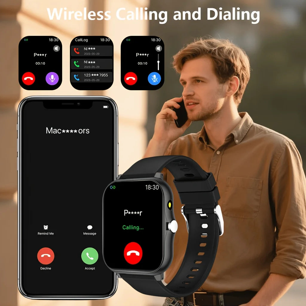 1.8-Inch Calling Smartwatch with Flashlight