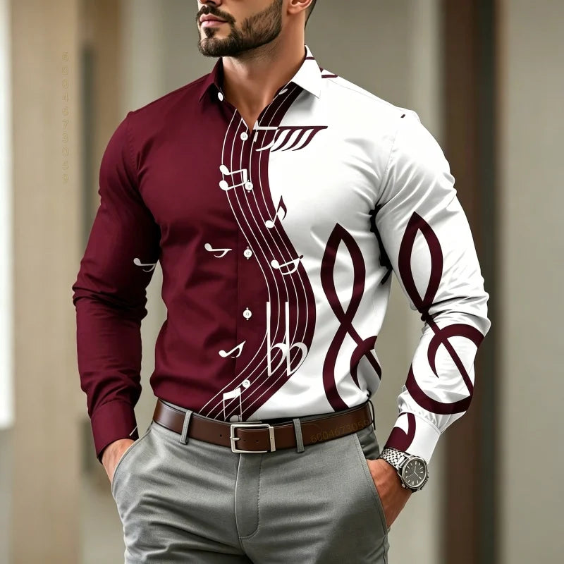 Men's Graphic Print Casual Shirt