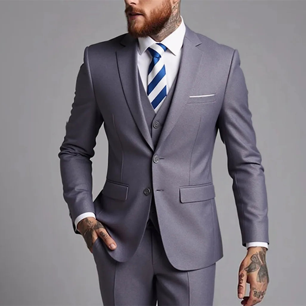 Men's Single-Breasted Business Suit & Blazer Options