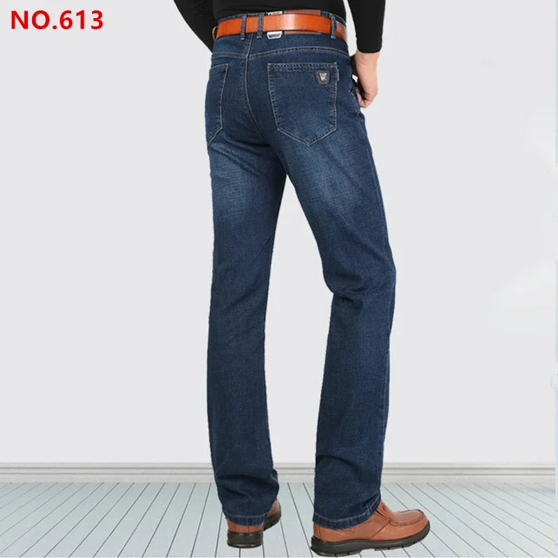 Men's Blue Slim Fit Stretch Denim Jeans — product view