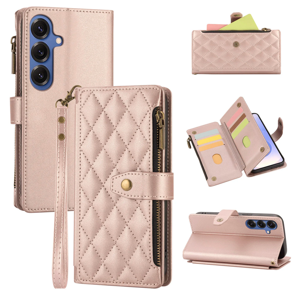 Geometric Flip Wallet Phone Case for Samsung Galaxy S25+, S26+, S25 Edge, S25 Ultra, S26 Ultra, S25 FE, S26, S26 Edge, S23+, S24, S23 FE, S23 Ultra, S24+, S25, S24 FE, S24 Ultra, S21 Ultra 5G, S21+ 5G, S21, S21 FE 5G, S22+ 5G, S23 & More Models