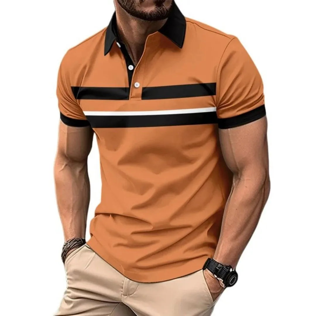 Men's Striped Polo Shirt