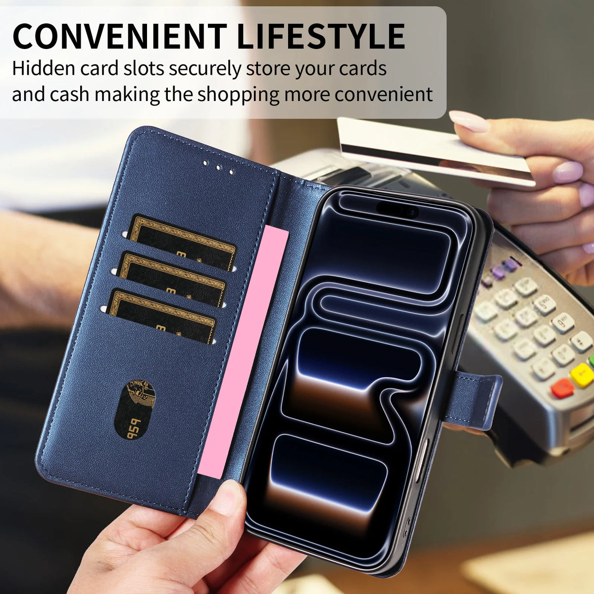 Flip Wallet Phone Case with Card Slots for iPhone SE (2022), iPhone 8 Plus, iPhone 17, iPhone 17 Pro, iPhone 17 Pro Max, iPhone 17e, iPhone 16 Pro Max, iPhone 16 Plus, iPhone 16 Pro, iPhone 16e, iPhone 15 Plus, iPhone 15 & More Models