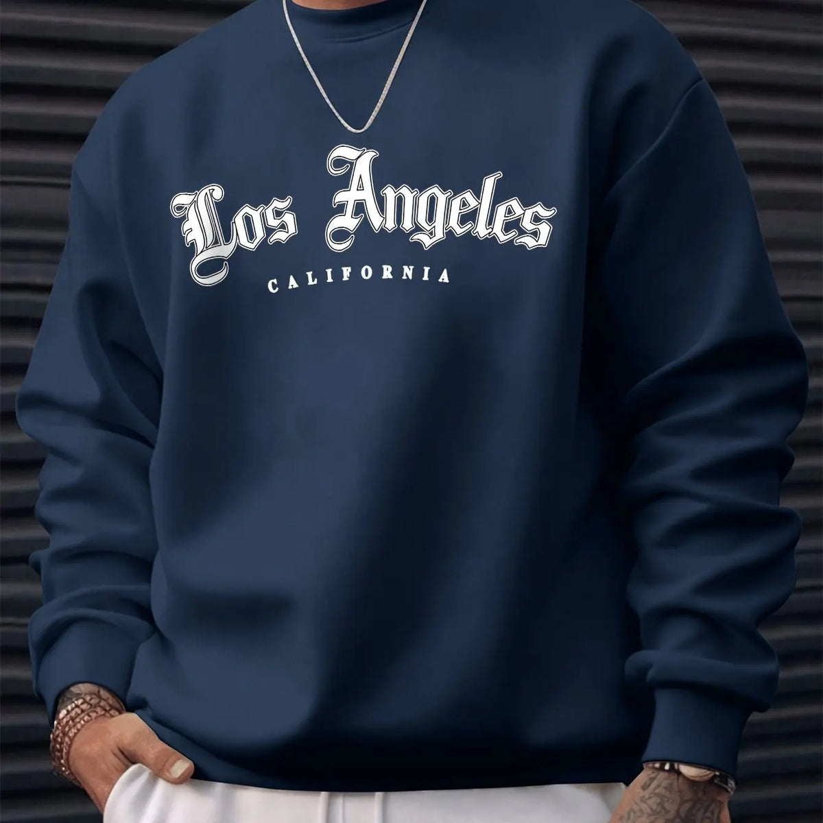 Men's Graphic Print Crew-Neck Sweatshirt
