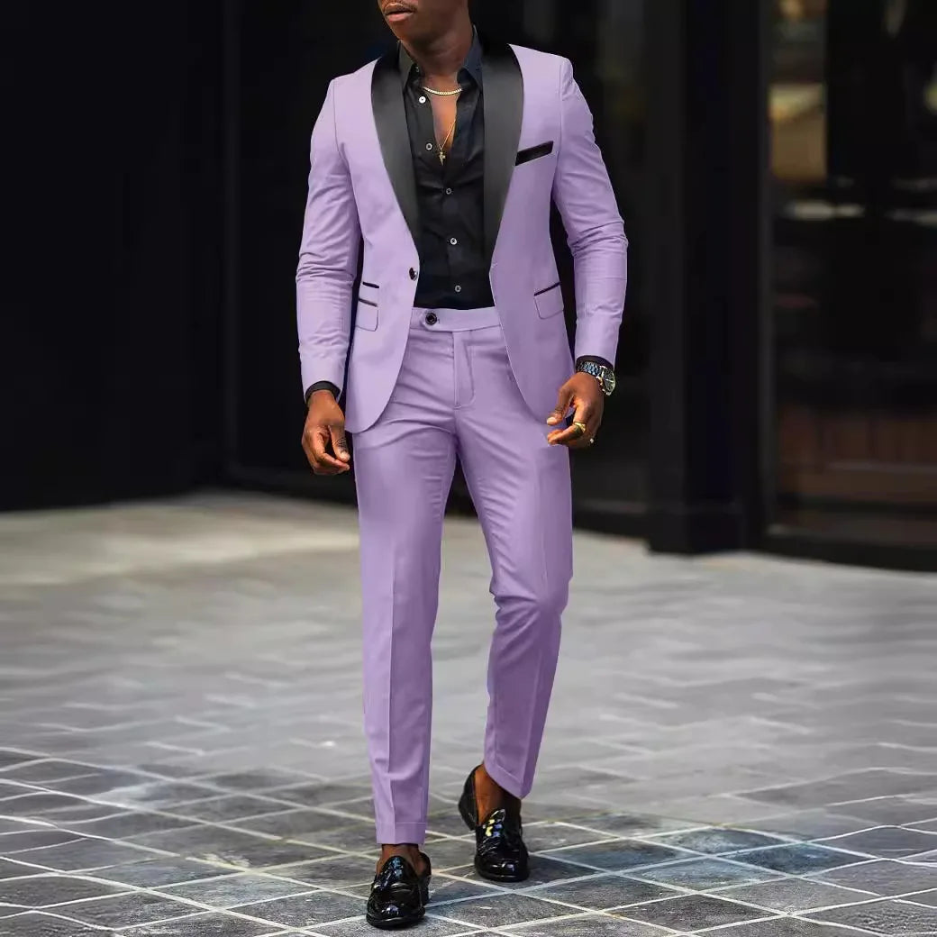Men's Two-Piece Business Casual Suit Set — product view