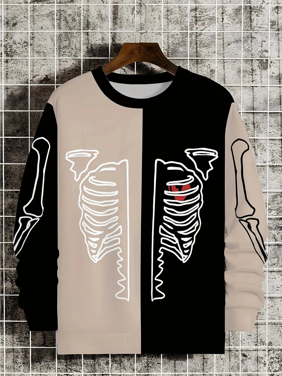 Men's Graphic Print Sweatshirt & Pants Set