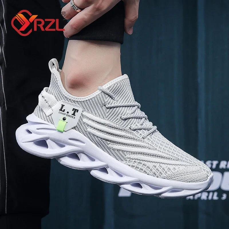 Unisex Black Mesh Jogging-Style Sneakers