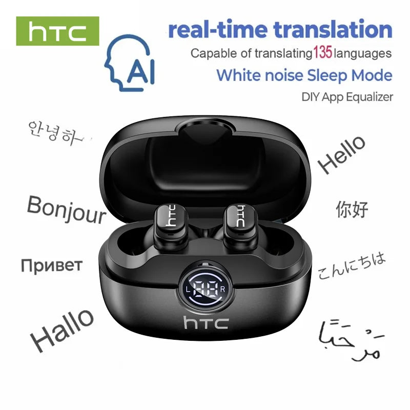 AI Translation Wireless Earbuds with LED Display
