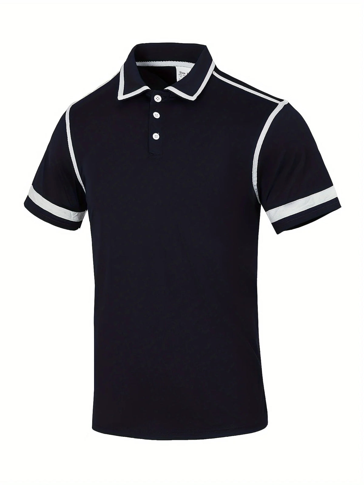 Men's Striped Short-Sleeve Polo Shirt