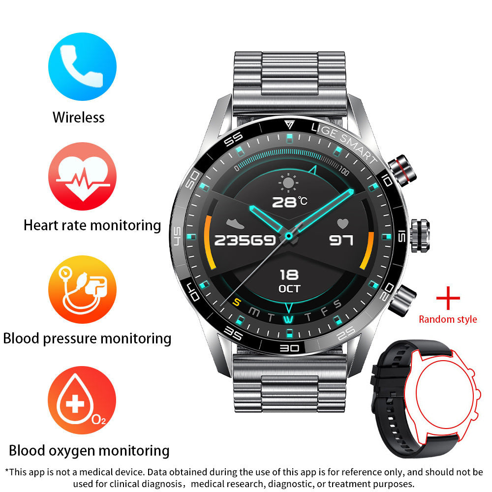 Men's Business-Style Bluetooth Smartwatch