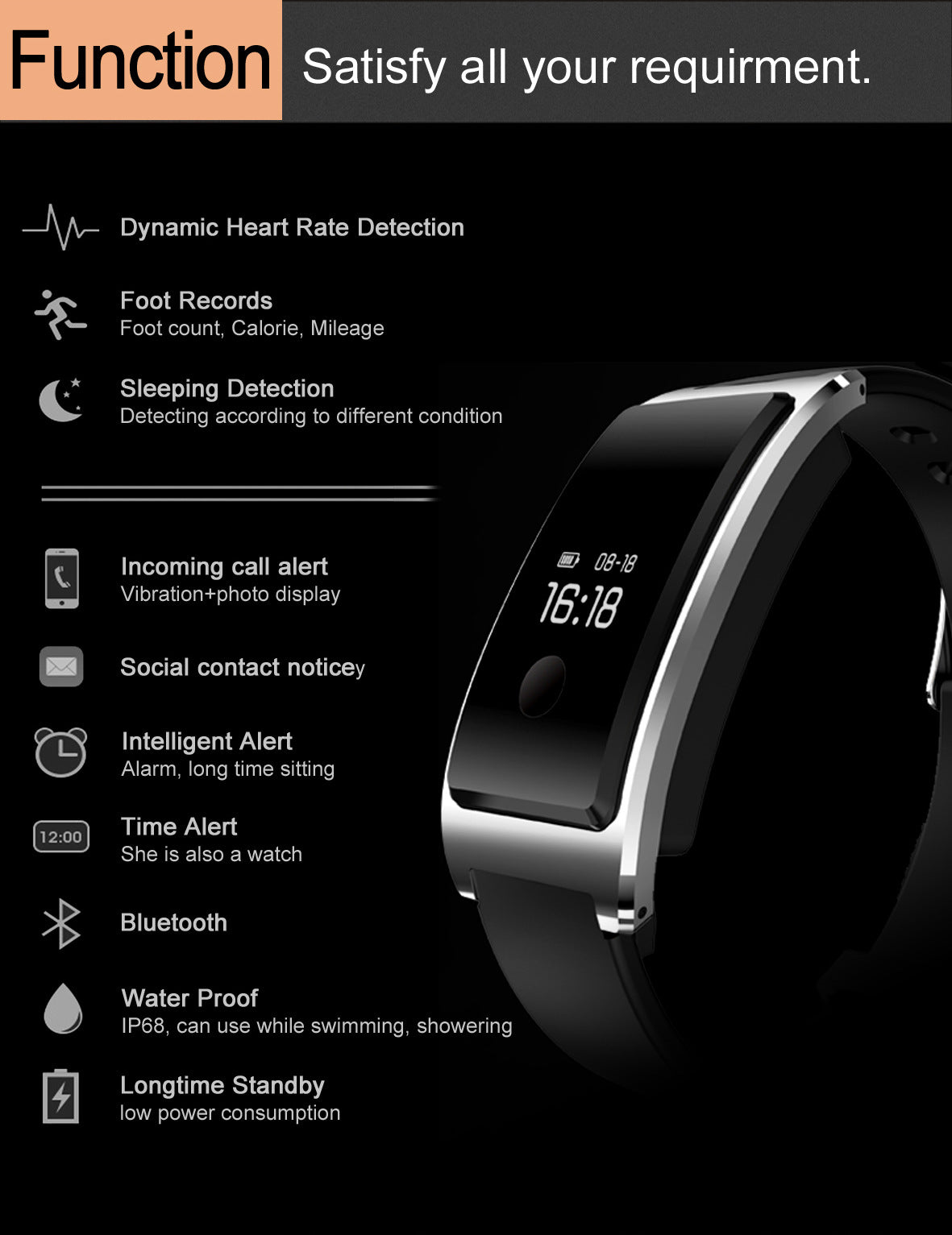Smart Band with Call Reminders