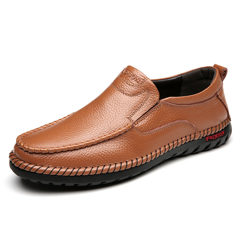 Men's Cowhide Soft-Sole Casual Shoes