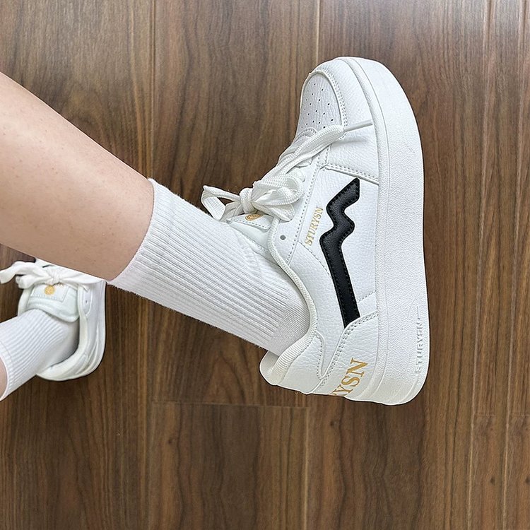 Women's Retro White Casual Sneakers