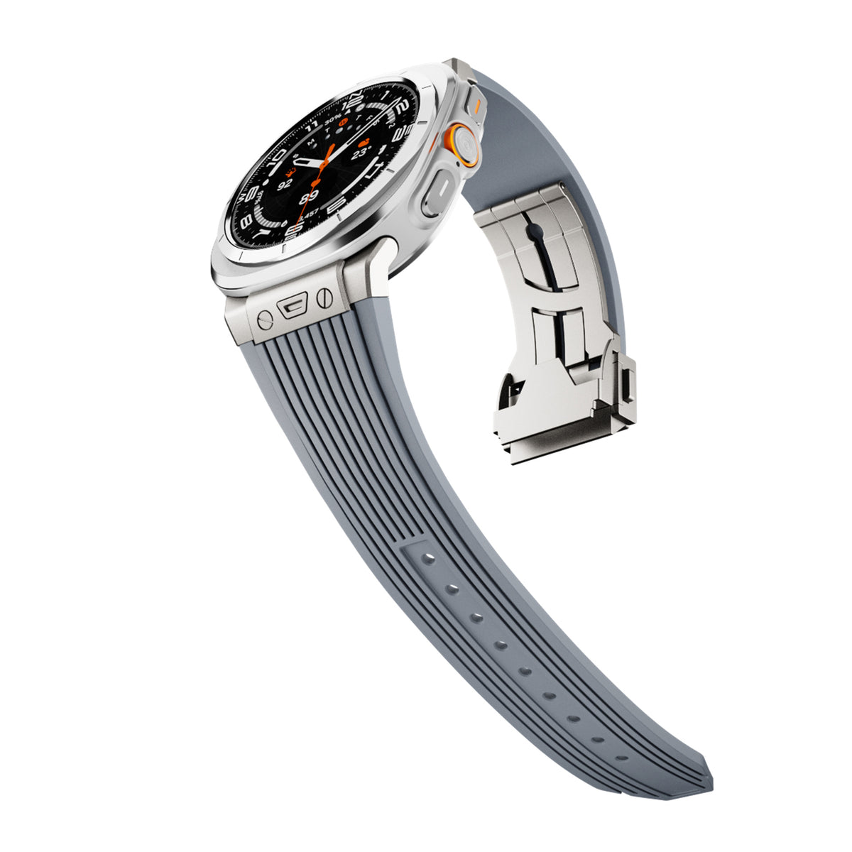 Silicone Watch Strap with Alloy Connector