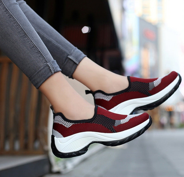 Women's Thick-Sole Slip-On Sneakers