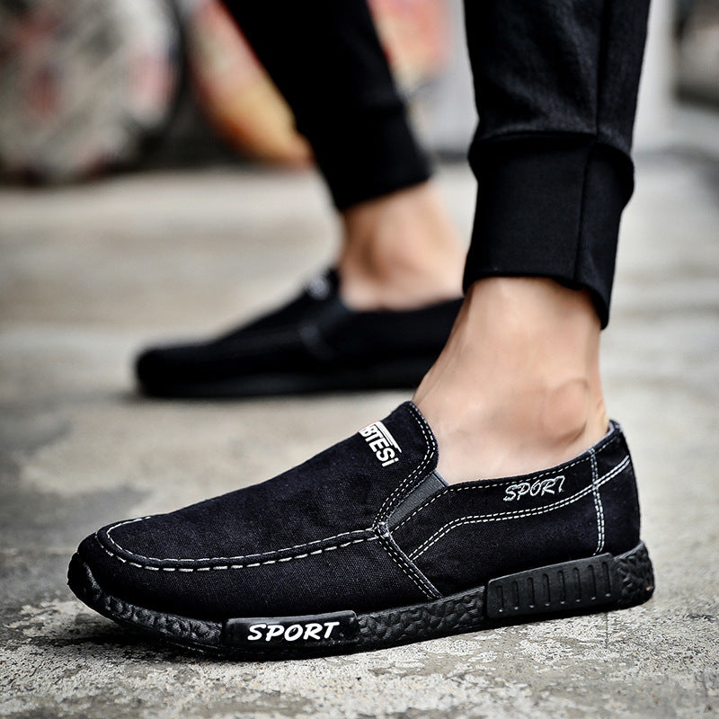 Men's Washed-Denim Canvas Shoes