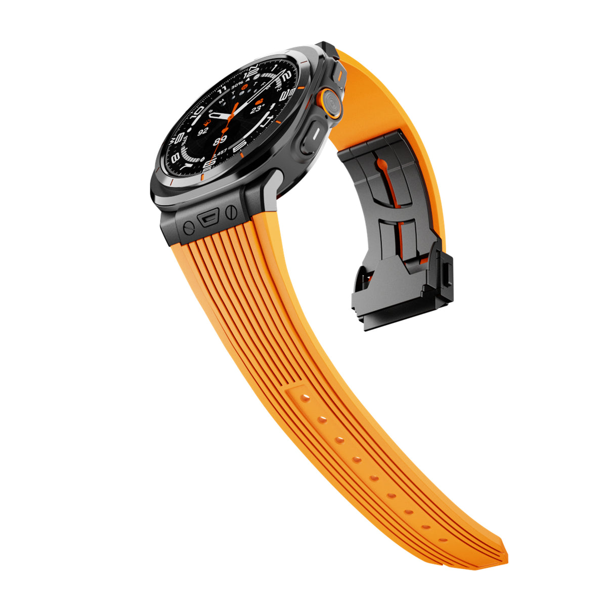 Silicone Watch Strap with Alloy Connector