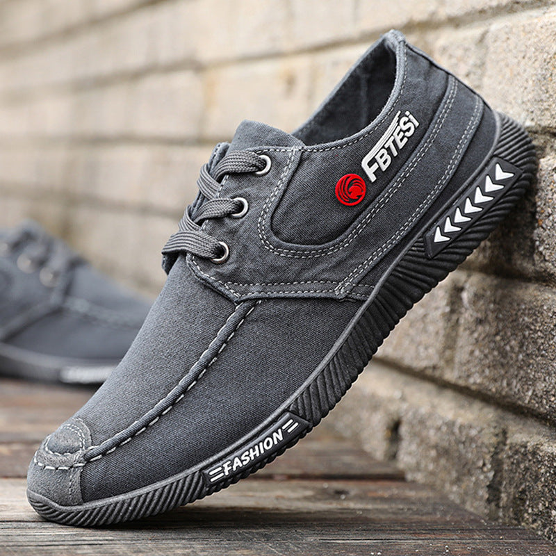 Men's Washed-Denim Canvas Shoes