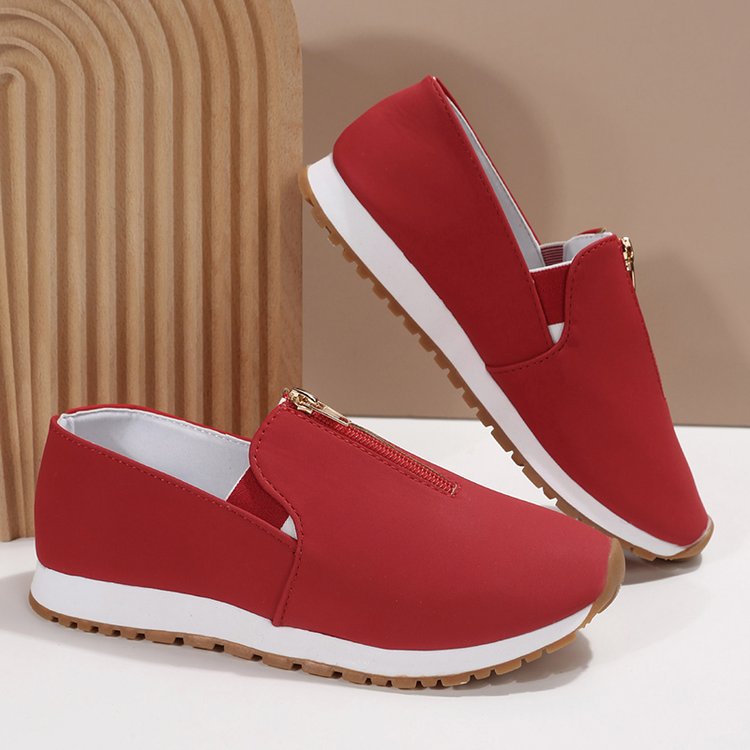 Women's Zip-Detail Flat Loafers
