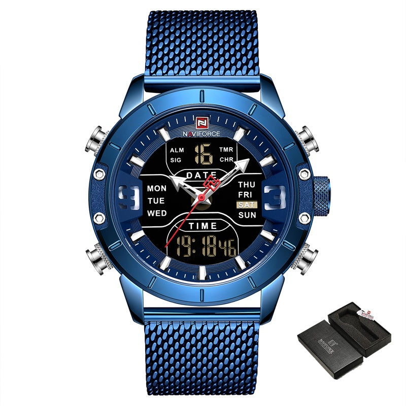 Quartz and Digital Dual-Display Watch