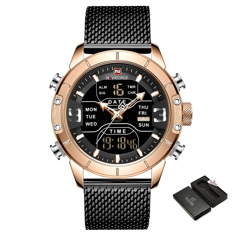 Quartz and Digital Dual-Display Watch