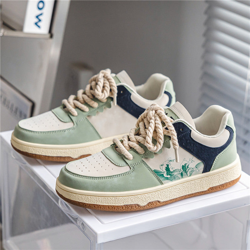 Men's Thick-Sole Lace-Up Sneakers — product view