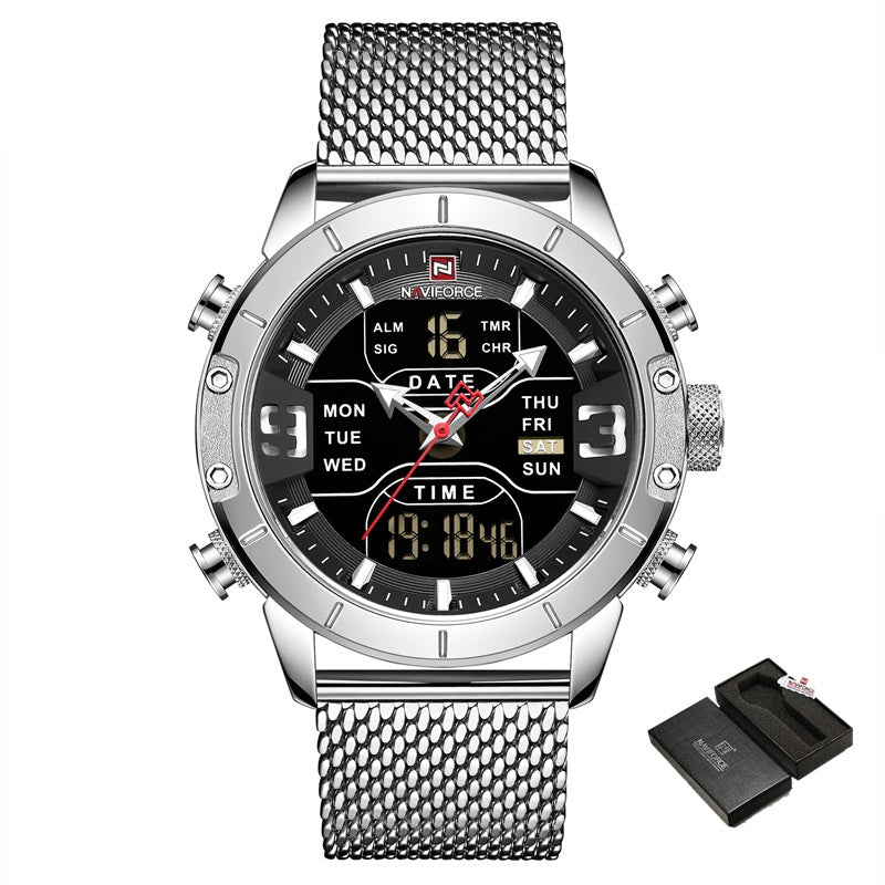 Quartz and Digital Dual-Display Watch