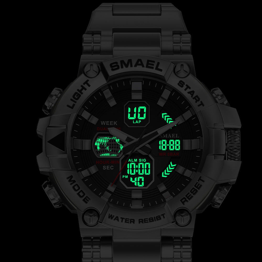 Men's Luminous Dual-Display Watch