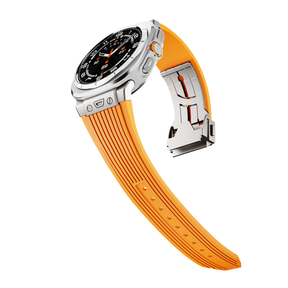 Silicone Watch Strap with Alloy Connector