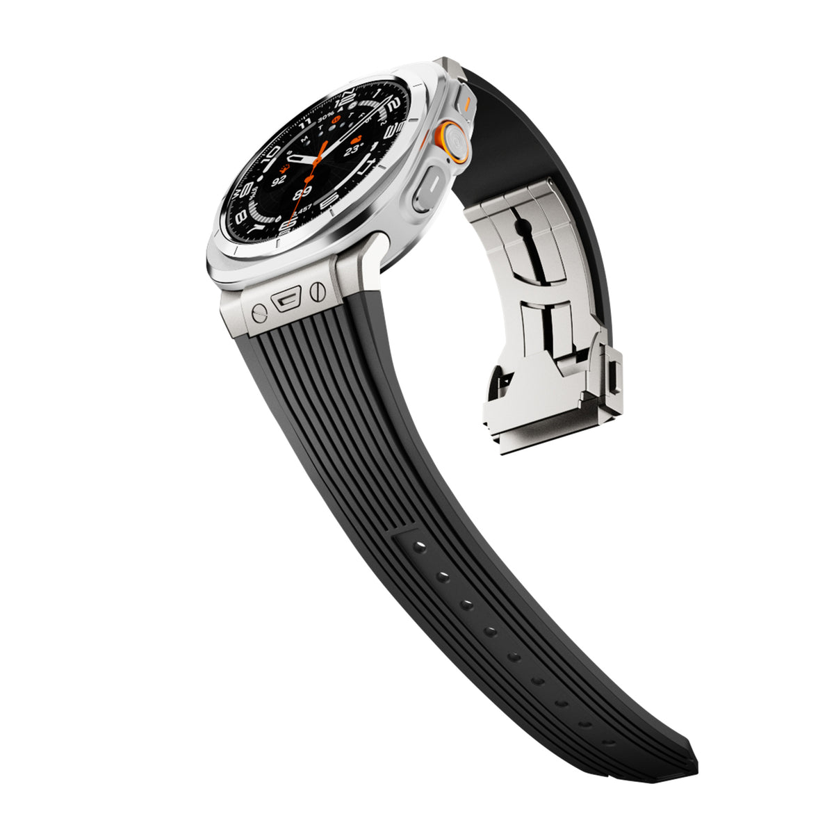 Silicone Watch Strap with Alloy Connector