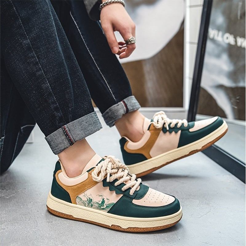 Men's Thick-Sole Lace-Up Sneakers — product view