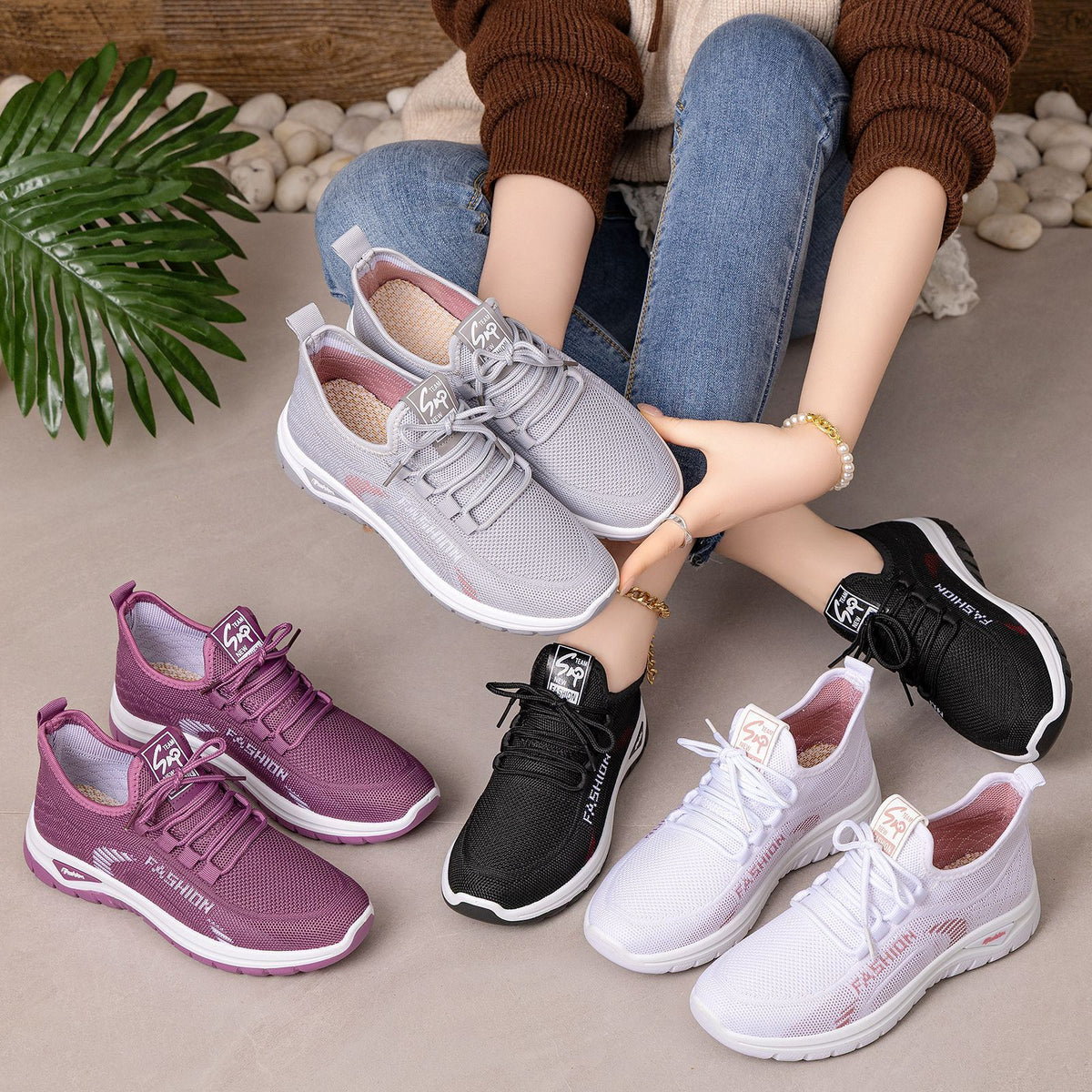 Lightweight Soft-Sole Athletic Shoes