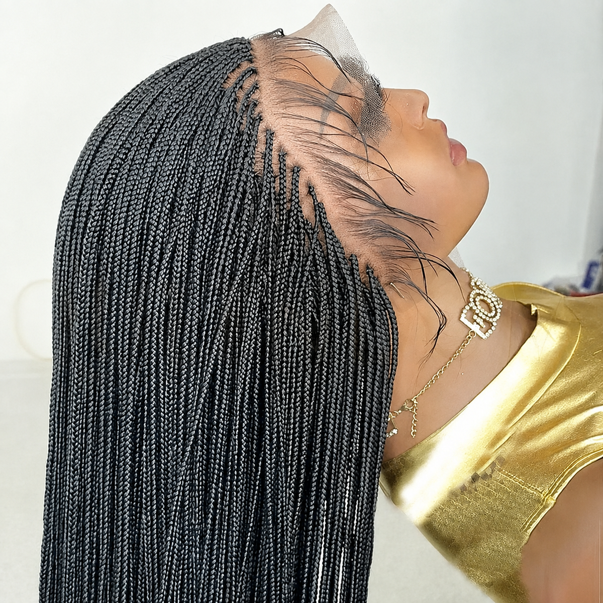 Short braided lace wig – OSASCO
