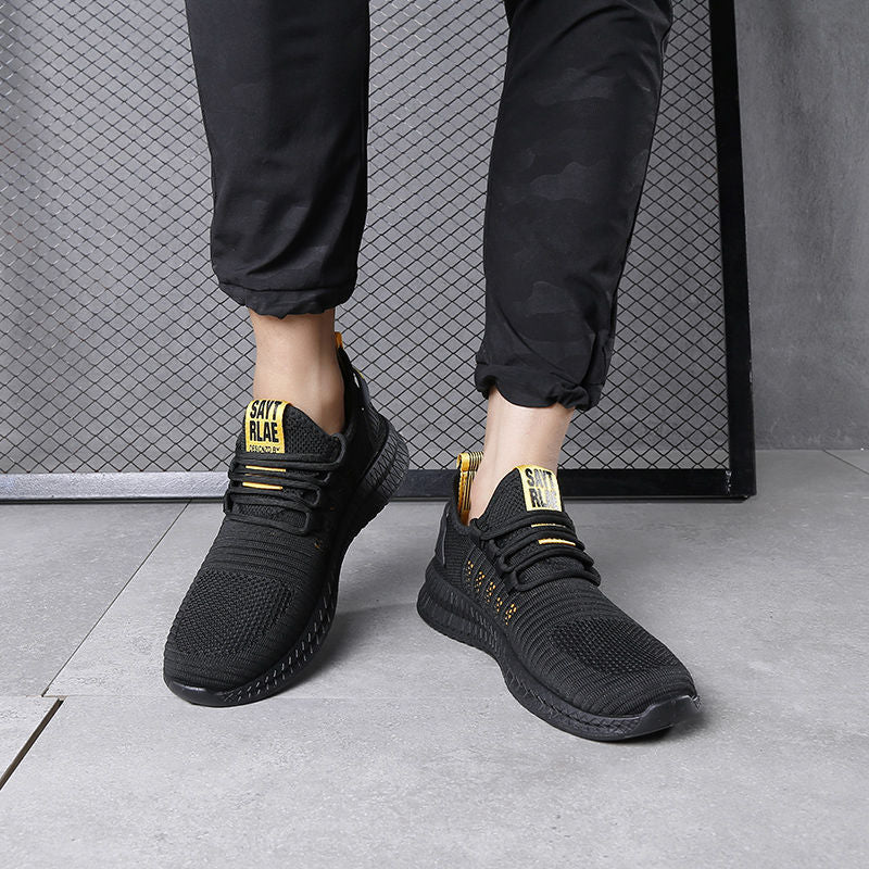 Striped Mesh Athletic Sneakers — product view
