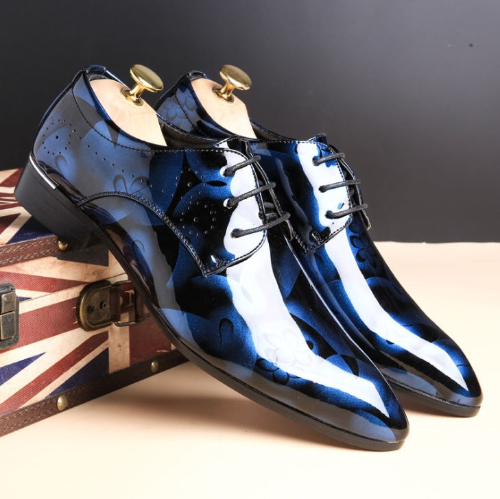 Men's Glossy Dress Shoes in Extended Sizes — product view