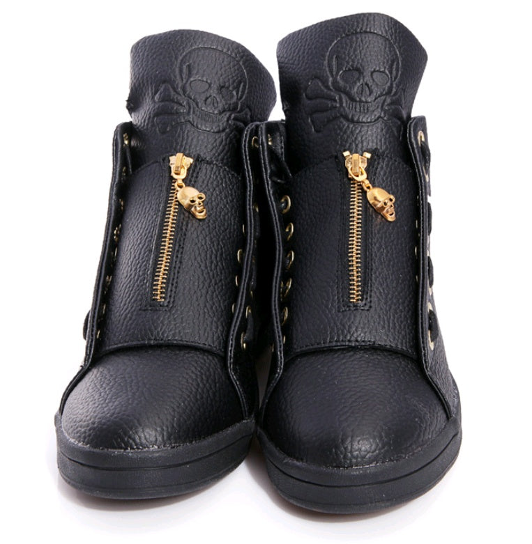 Men's Round-Toe High-Top Sneakers — product view