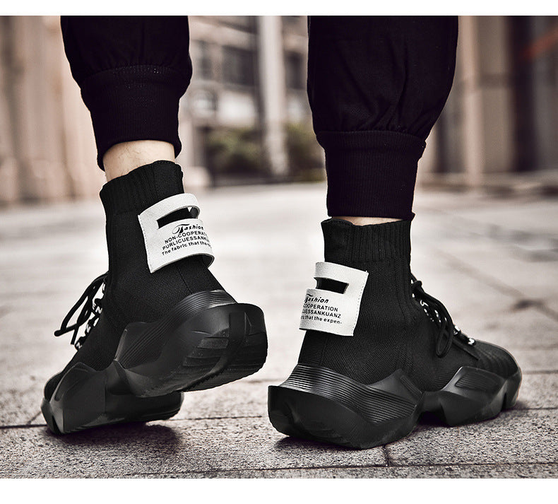 Men's Chunky Sock-Style Sneakers — product view