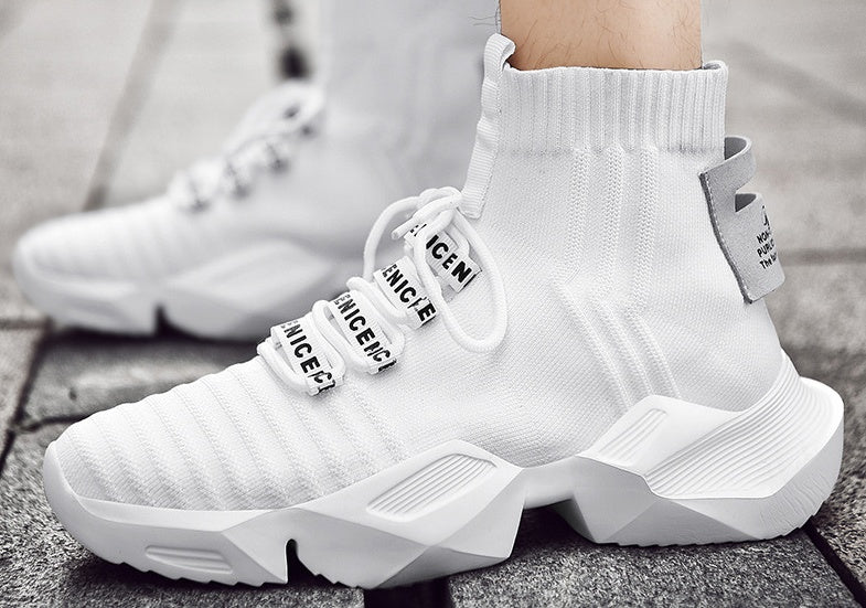 Men's Chunky Sock-Style Sneakers — product view
