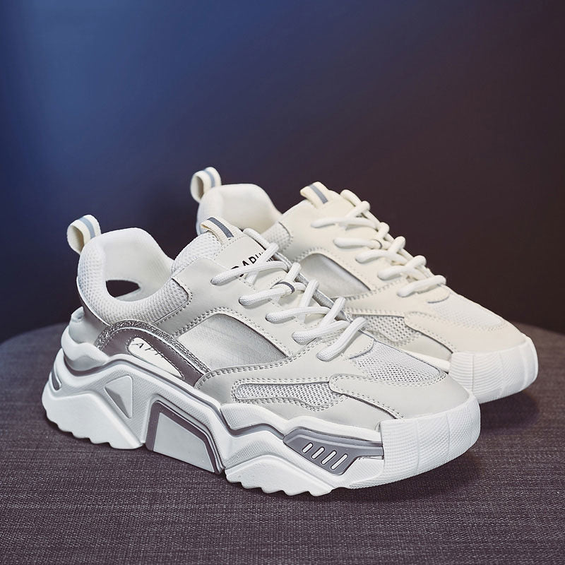 Women's Mesh Lace-Up Chunky Sneakers